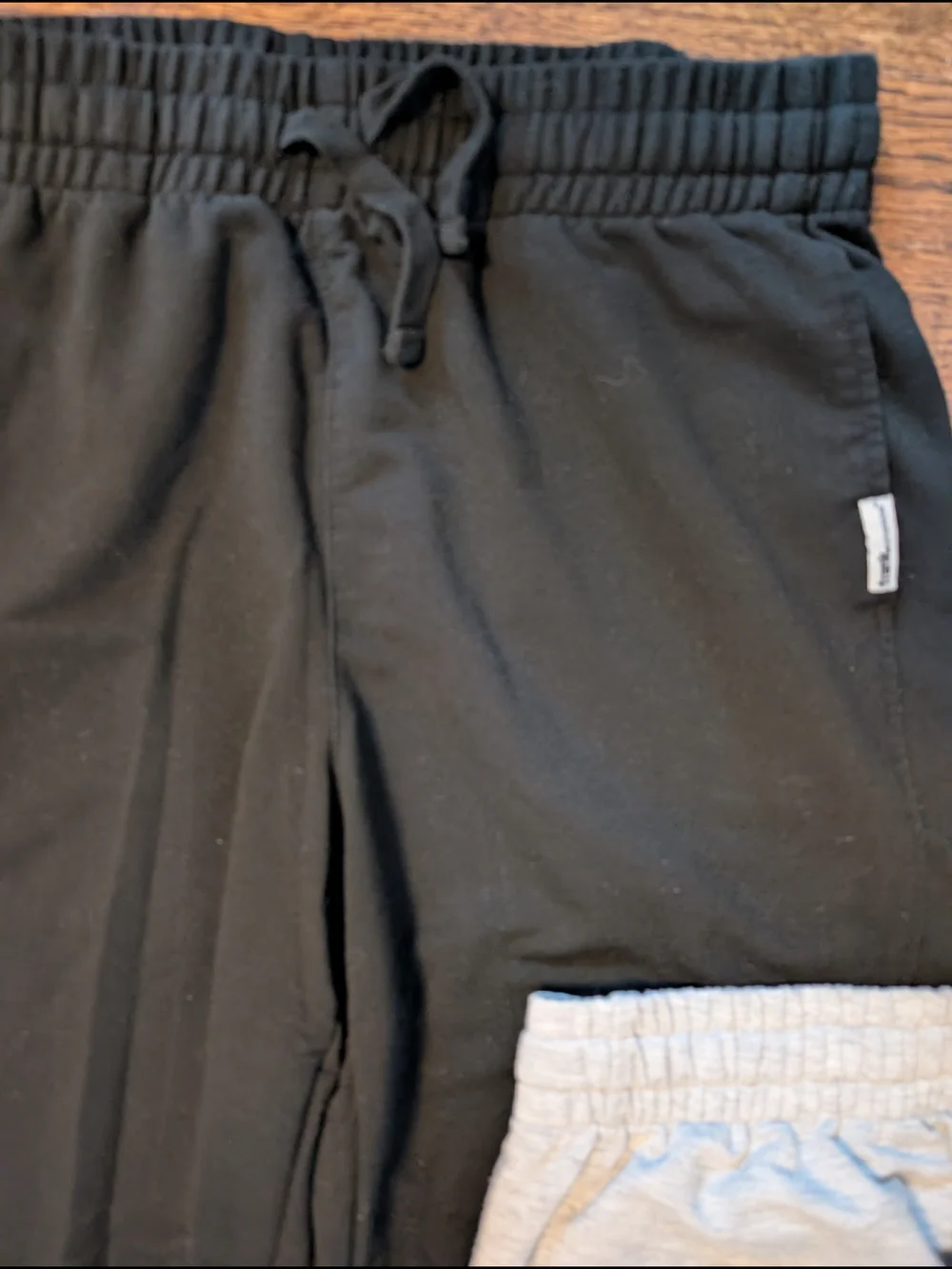 Frank & Oak Drawstring Jogger Pants - Black & Light Gray - Picture 3 of 5